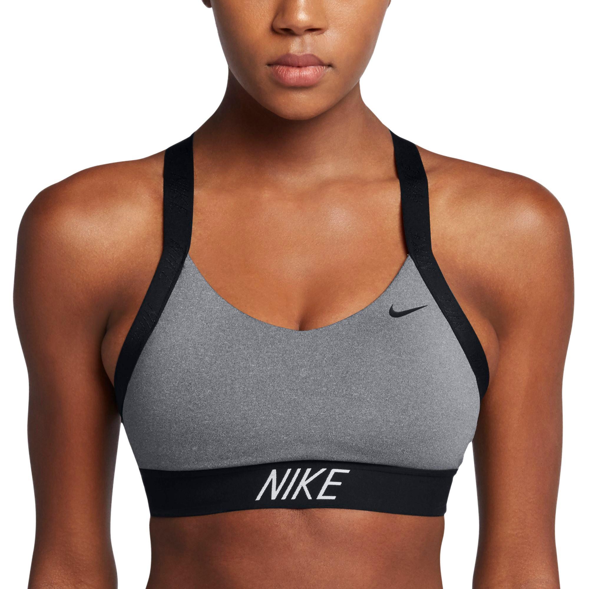 Nike pro indy logo back sports bra on sale